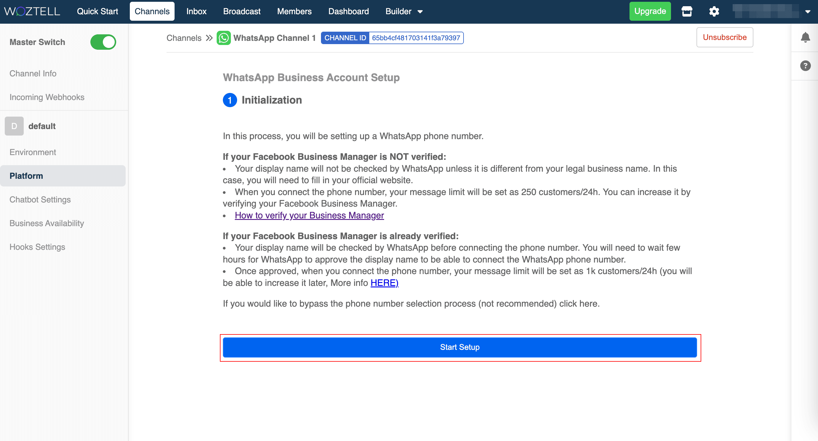 Create WhatsApp Channel - 5